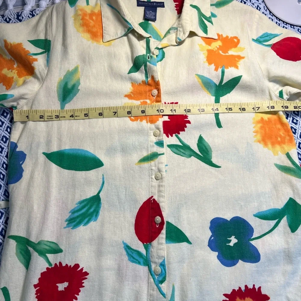 Mountain Lake Floral Button-Down Maxi Shirt Dress - Picture 7 of 8